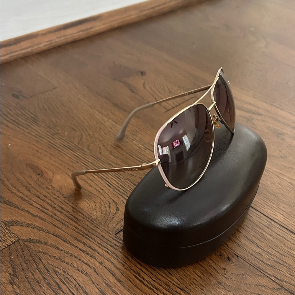 Michael Kors Silver Aviator Sunglasses with Black Case - Picture 4 of 4